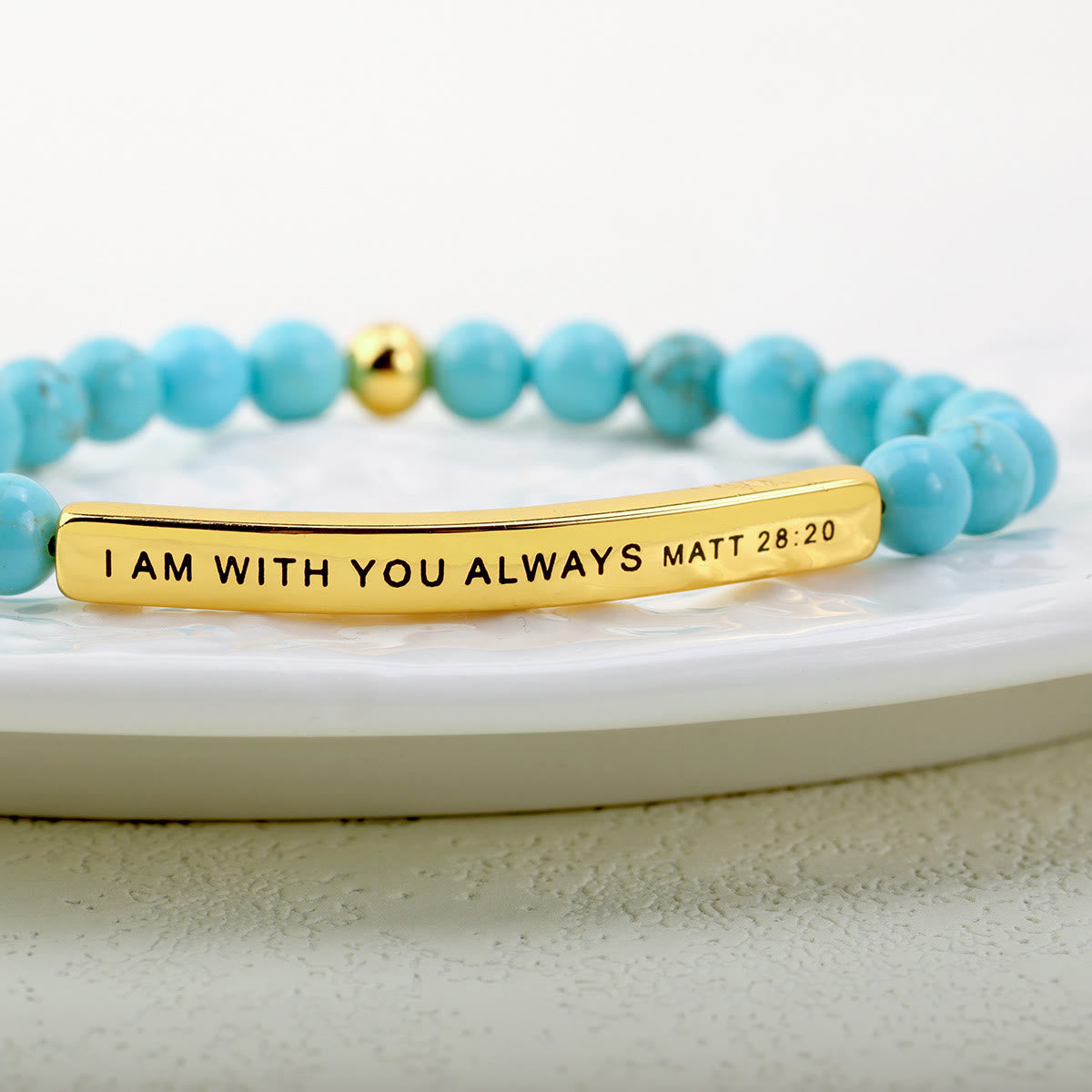 Olivenorma I AM WITH YOU ALWAYS Engraving Bracelet