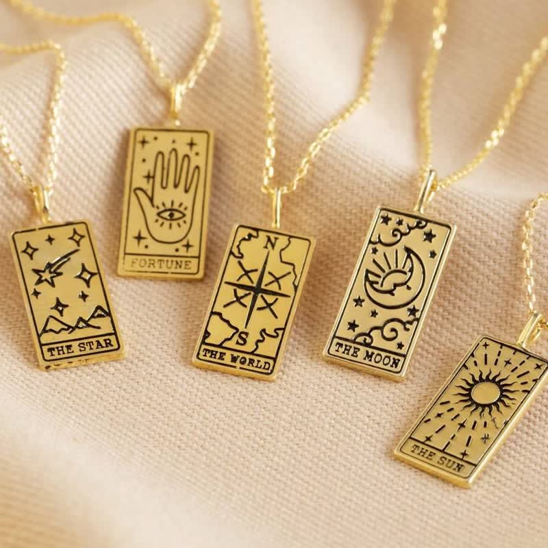 Olivenorma Vintage Tarot Card Fortune Necklace