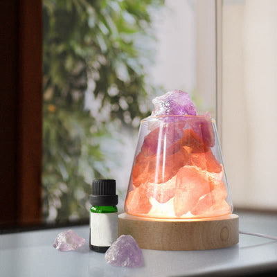 Four Seasons -  Essential Oil Diffuser Crystal Aromatherapy Lamp - Amethyst - Mint - image 12
