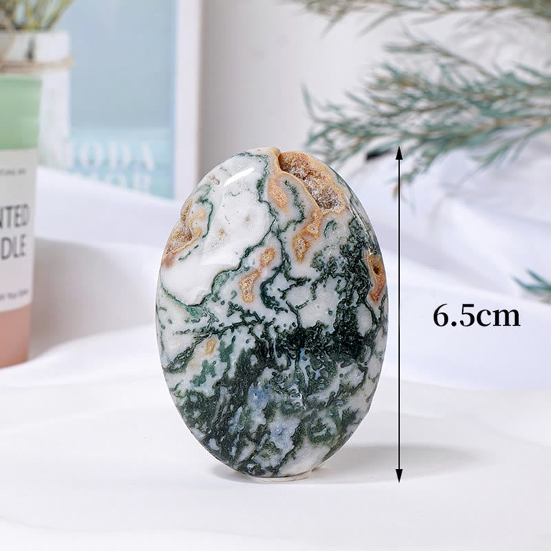 Olivenorma Moss Agate Hot Compress Beauty Massage Natural Stone