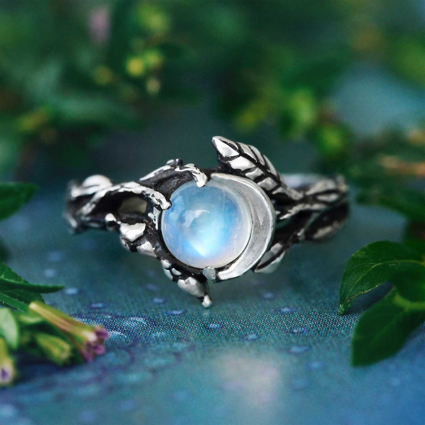 Olivenorma Moonstone Moon Light Ring