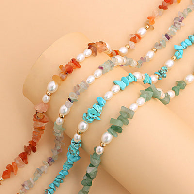 Olivenorma Bohemian Pearl Natural Irregular Stone Necklace - image 12