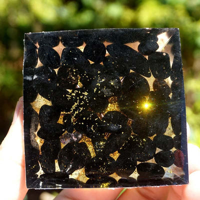 Olivenorma Citrine Obsidian Tree Of Life Orgone Pyramid