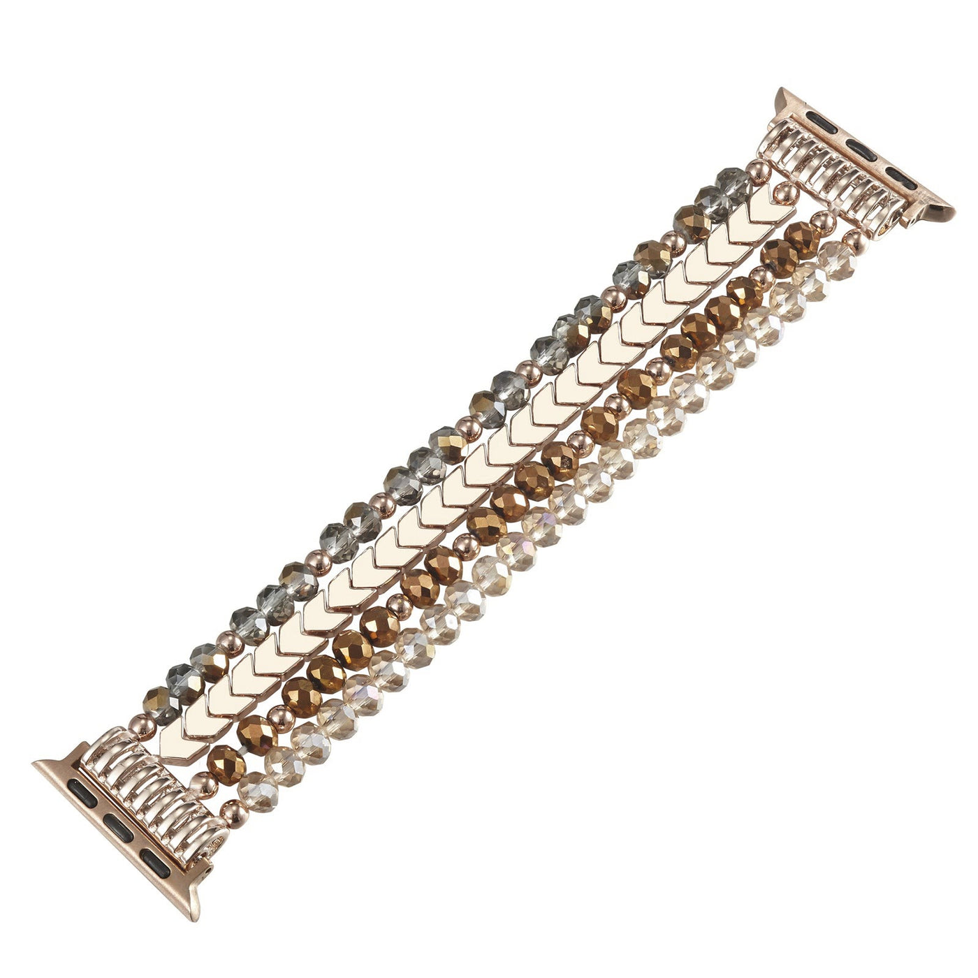 Olivenorma Alloy Arrow Crystal Beaded Watch Strap Bracelet