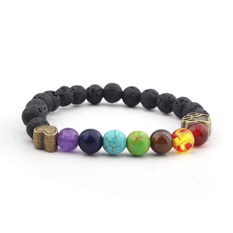 Olivenorma Lava Stone Chakra Protection Necklace