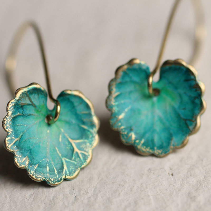 Olivenorma Turquoise Leaf Earrings