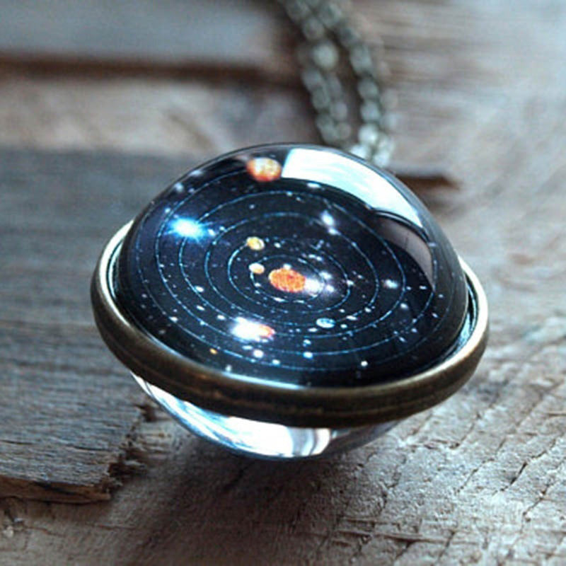 Olivenorma Solar System Galaxy Necklace