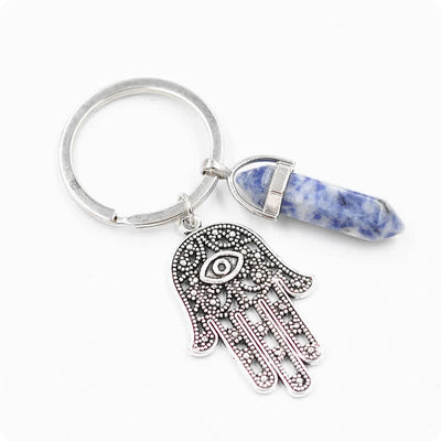 Olivenorma Inspiring Hamsa Hand Crystal Keychain