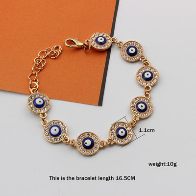 Olivenorma "Always Protected" Gold Chain Evil Eye Bracelet