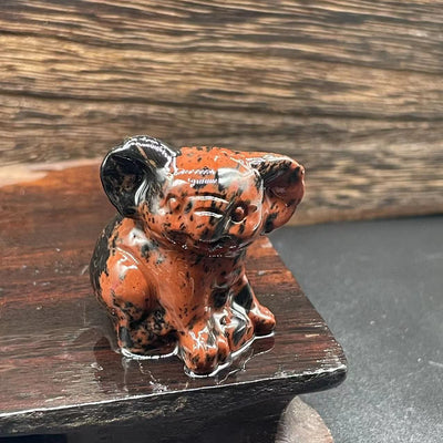 Olivenorma 1.2 Inches Carved Cute Koala Figurine Gemstone Decoration - Mahogany Obsidian - image 6