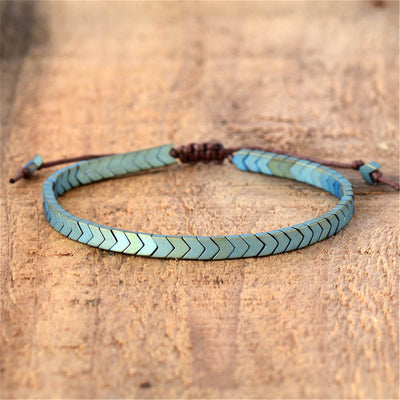 Olivenorma Adjustable Matte Hematite Arrows Bracelet - Green - image 3