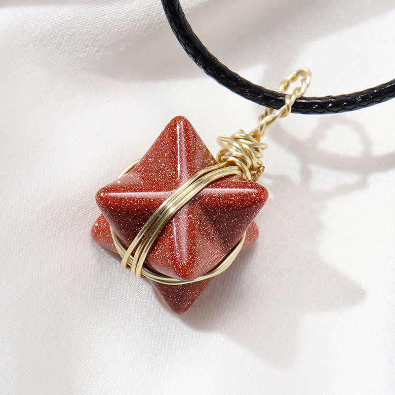 DIVINE LIGHT VEHICLE - Crystal Merkaba Necklace