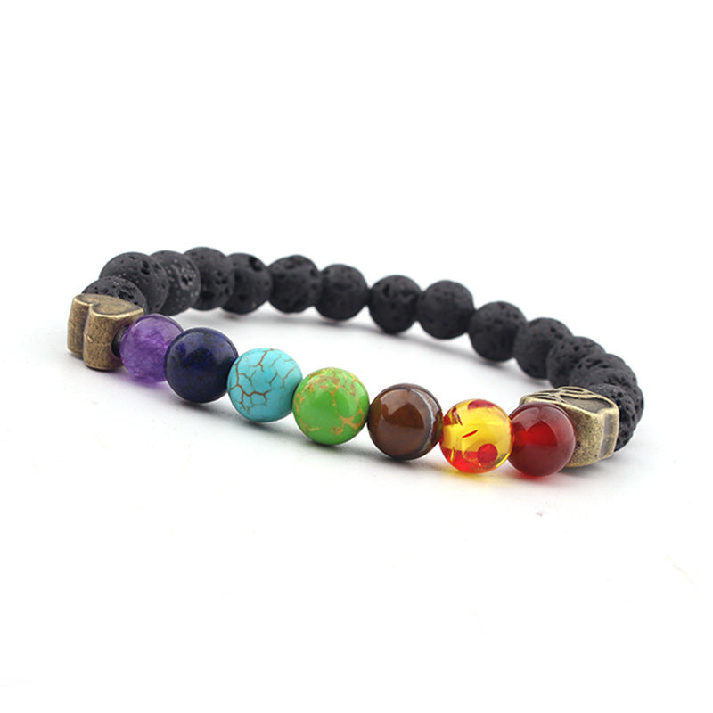 Olivenorma Lava Stone Chakra Protection Necklace