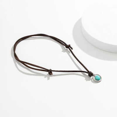 Olivenorma Ring Band Turquoise Leather Necklace - image 7