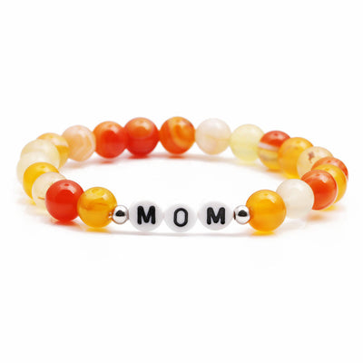 Olivenorma "For Mom" - Yellow Agate Love Bracelet