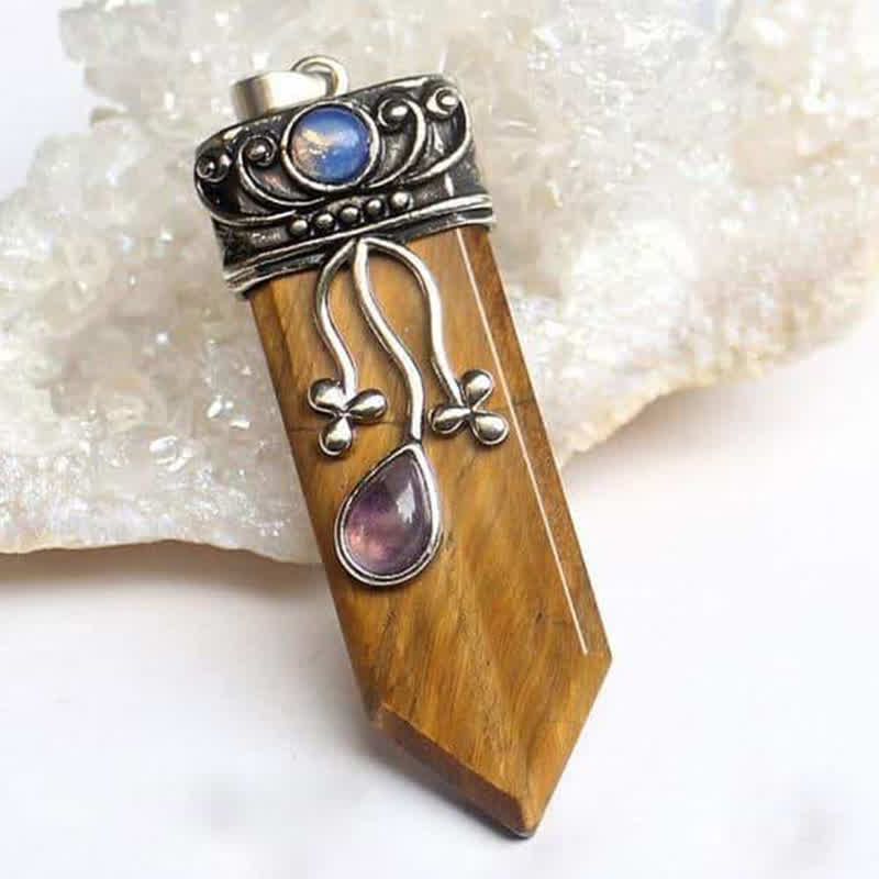 Olivenorma Goddess Protection Natural Stone Necklace