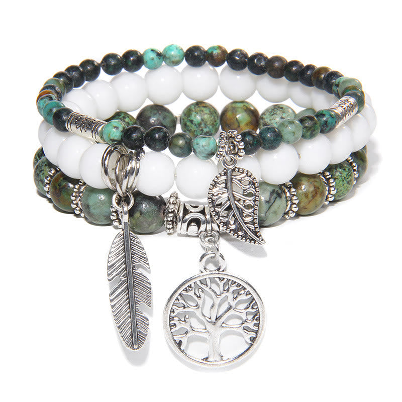 Olivenorma "Nature's Healing Moments" Tree Of Life 3 Pieces Bracelet Set