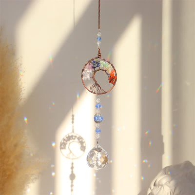 Olivenorma Chakra Reiki Tree Of Life Suncatcher