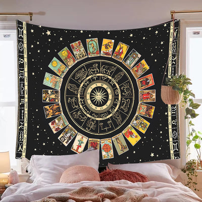 Olivenorma Tarot Card Astrology Chart Tapestry