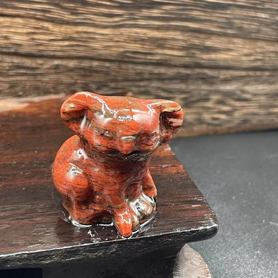 Olivenorma 1.2 Inches Carved Cute Koala Figurine Gemstone Decoration