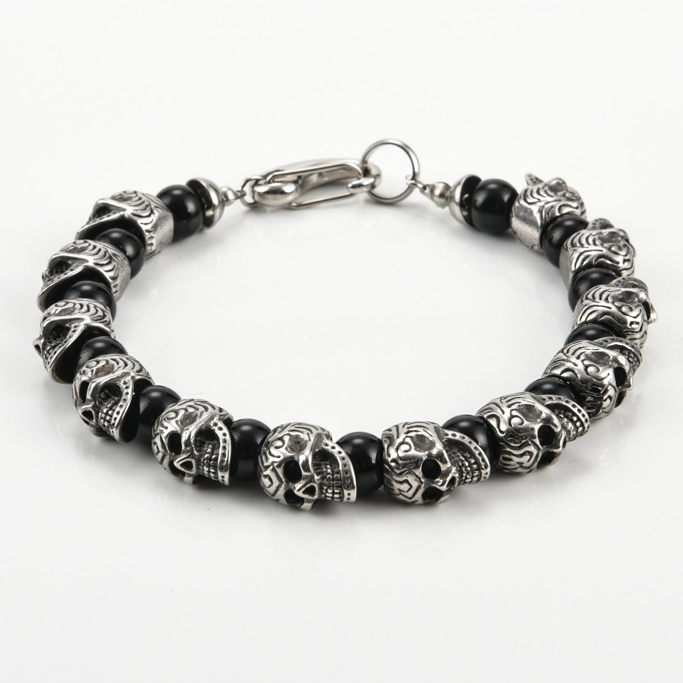 Olivenorma Natural Tiger Eye Handmade Stainless Steel Bracelet