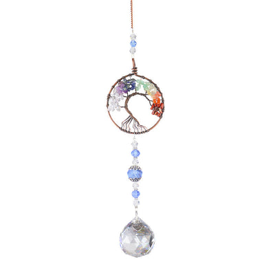 Olivenorma Chakra Reiki Tree Of Life Suncatcher