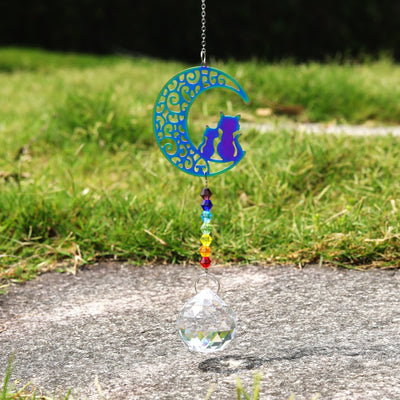 Olivenorma Clear Crystal Hanging Chakra Beads Wind Chime Suncatcher