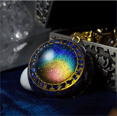 Olivenorma Chrono Ring Rainbow Tourmaline Star Pendant Orgone Necklace