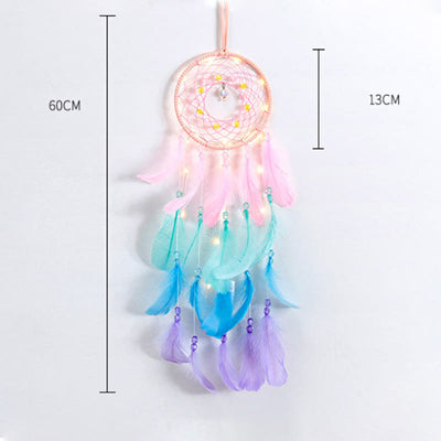 Olivenorma Colorful Acrylic Bead Feather Handmade Dream Catcher - image 4