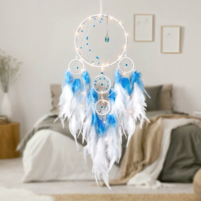 Olivenorma Half Circle Moon Decor With Lights Dream Catcher