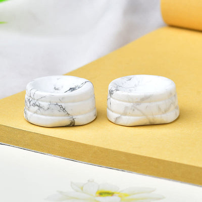 Olivenorma Natural Mineral Crystal Base Round Ball Holder Gemstone Decoration - White Turquoise - image 29