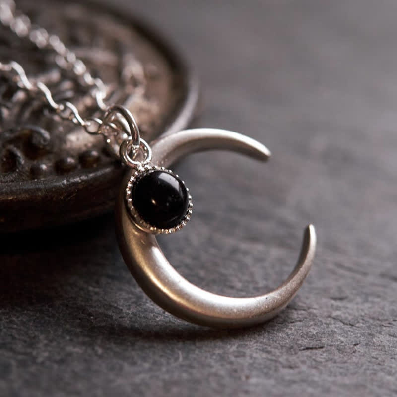 Olivenorma Witch Moon Black Onyx Necklace