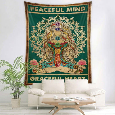 Olivenorma Yoga Meditation Chakra Pattern Tapestry