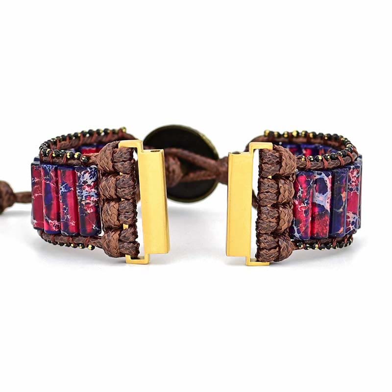 Olivenorma Rose Red Blue Emperor Stone Samsung Strap Wrap Bracelet