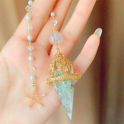 Olivenorma Clear Crystal Star Lucky Pendulum