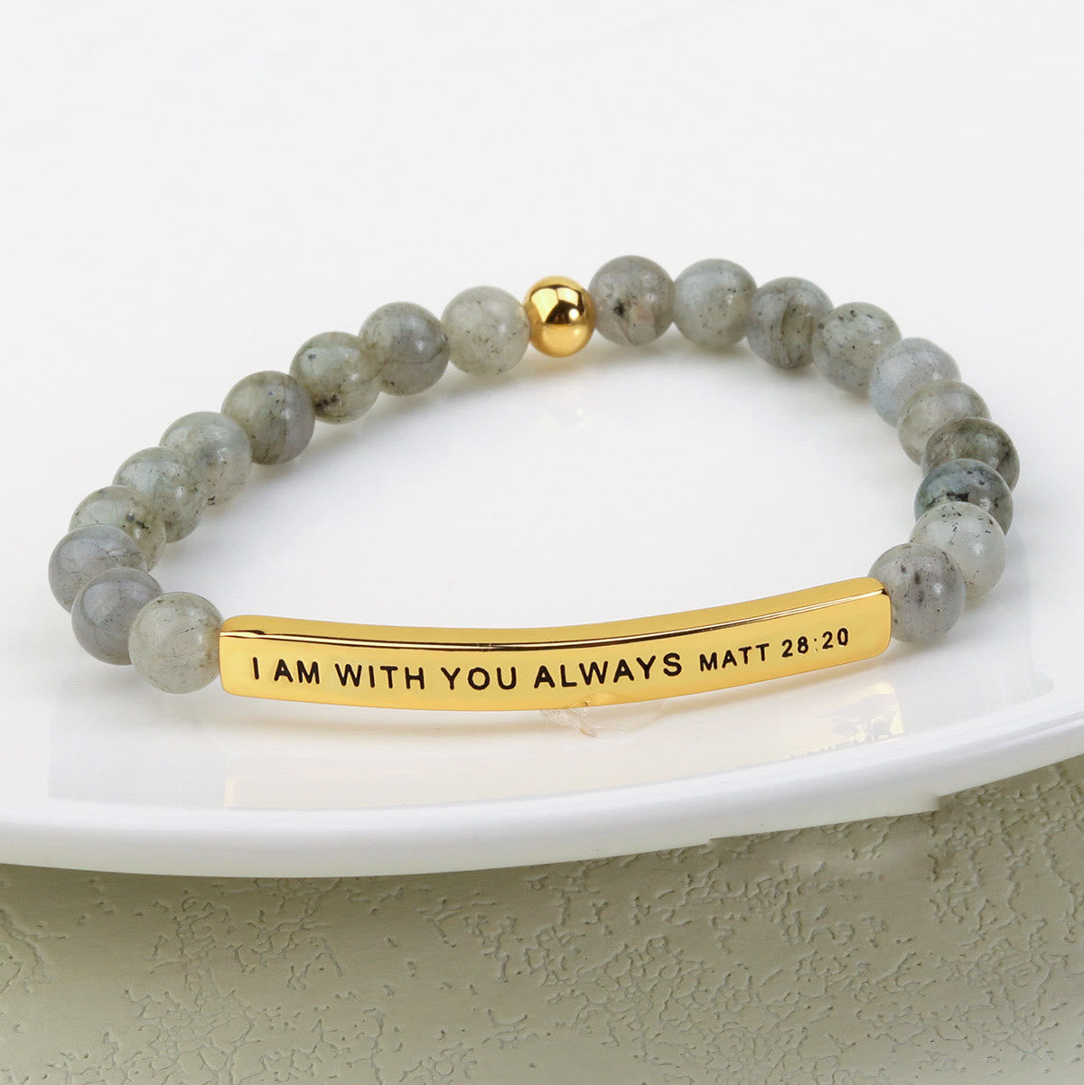 Olivenorma I AM WITH YOU ALWAYS Engraving Bracelet