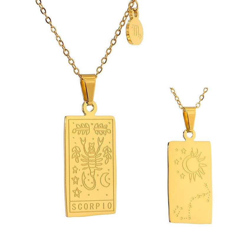 Olivenorma Gold Filled Chain Zodiac Necklace