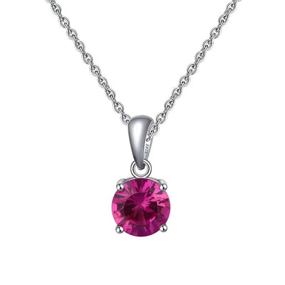 Olivenorma Multicolor Zircon Gemstone Four Claw Pendant Necklace