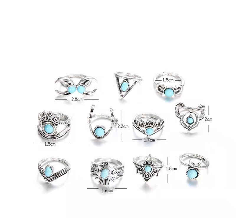 Turquoise Ring Set