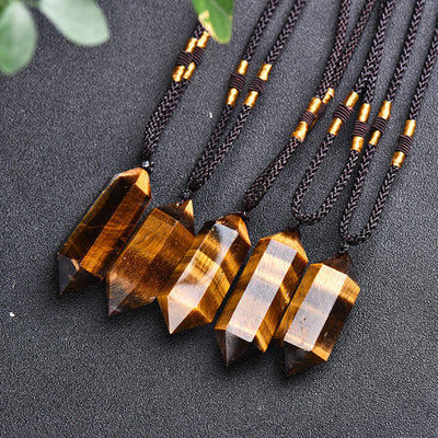 Olivenorma Natural Crystal Amethyst Healing Necklace - Tiger Eye - image 12