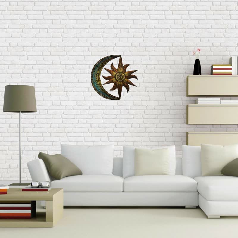 Olivenorma Sun And Moon Celestial Themed Metal Wall Decor