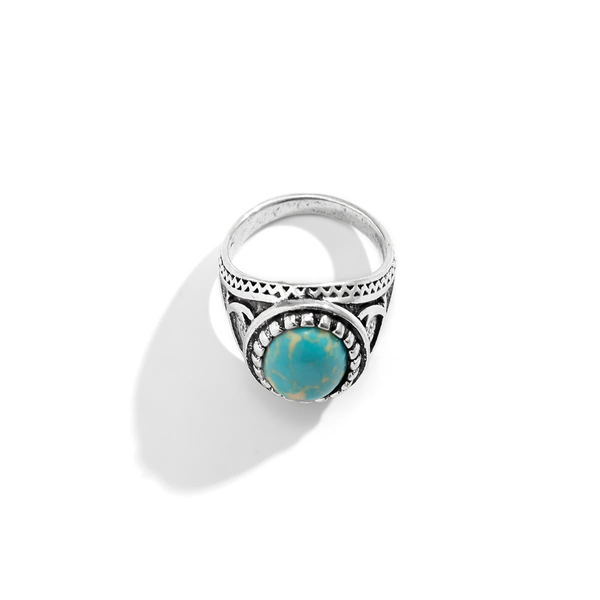Olivenorma Retro Turquoise Men's Ring - image 5