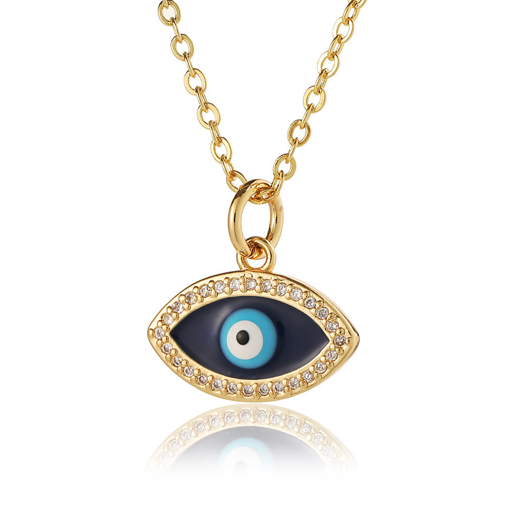 Olivenorma Epoxy Evil Eye Hamsa Heart Shape Necklace