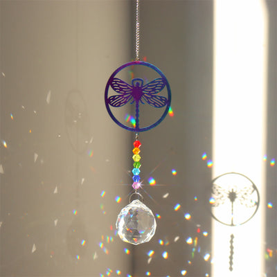 Olivenorma Clear Crystal Hanging Chakra Beads Wind Chime Suncatcher