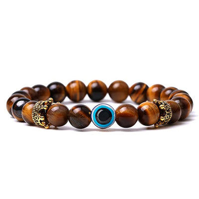 Natural Stone With Evil Eye Protection Bracelet