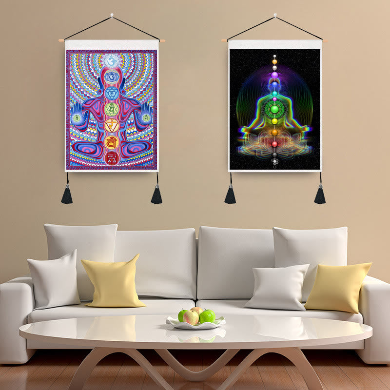 Olivenorma Zen Meditation Decorative Printed Chakra Tapestry