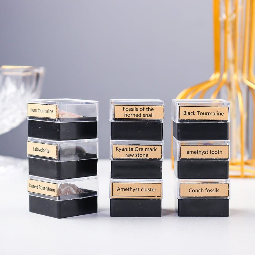 Olivenorma 9pcs Set Natural Crystal Set Gift Box