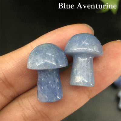 Olivenorma Natural Crystal Mini Mushroom Decoration  - Blue Aventurine  - image 40