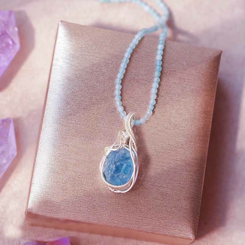 Olivenorma Natural Crystal Rough Handmade Pendant Necklace