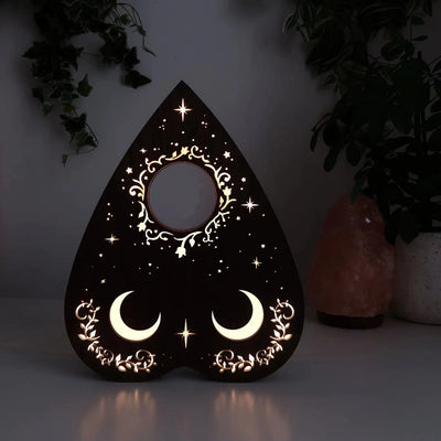 Olivenorma Moon Tarot Table Lamp Wooden Hollow Decoration